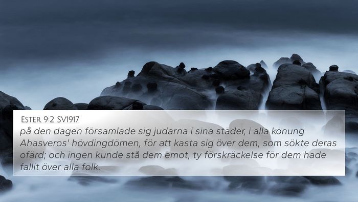 Ester 9:2 SV1917 Bible Verse Image