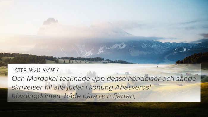 Ester 9:20 SV1917 Bible Verse Image