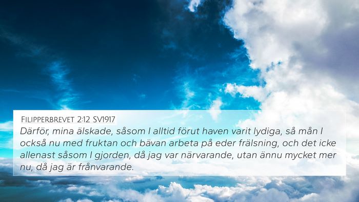Filipperbrevet 2:12 SV1917 Bible Verse Image