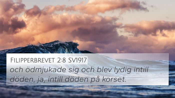 Filipperbrevet 2:8 SV1917 Bible Verse Image