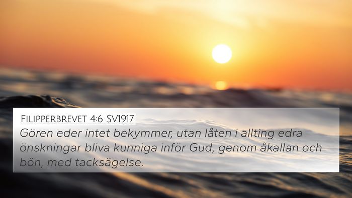 Filipperbrevet 4:6 SV1917 Bible Verse Image