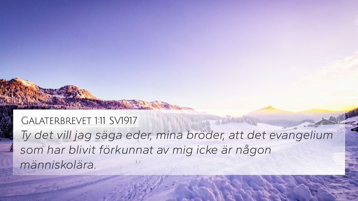 Galaterbrevet 1:11 SV1917 Bible Verse Image