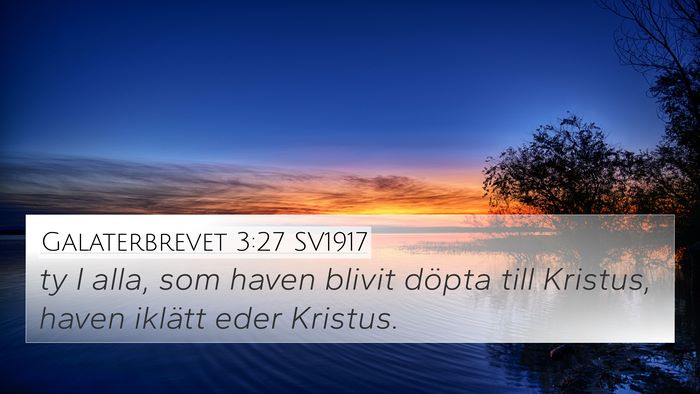 Galaterbrevet 3:27 SV1917 Bible Verse Image