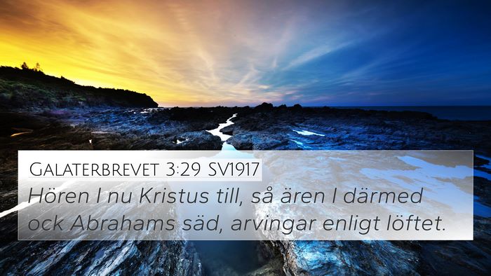 Galaterbrevet 3:29 SV1917 Bible Verse Image