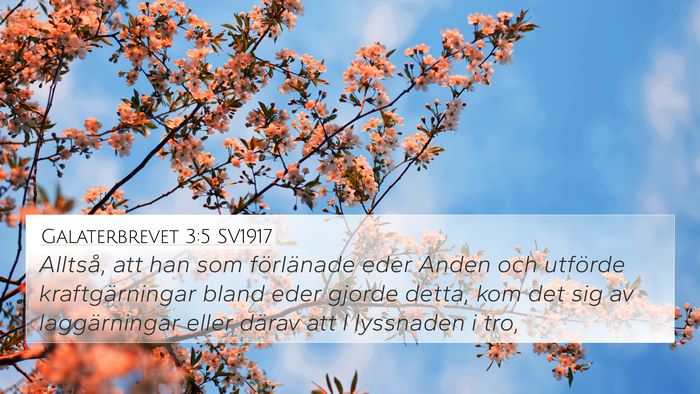 Galaterbrevet 3:5 SV1917 Bible Verse Image