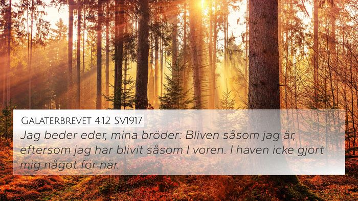 Galaterbrevet 4:12 SV1917 Bible Verse Image