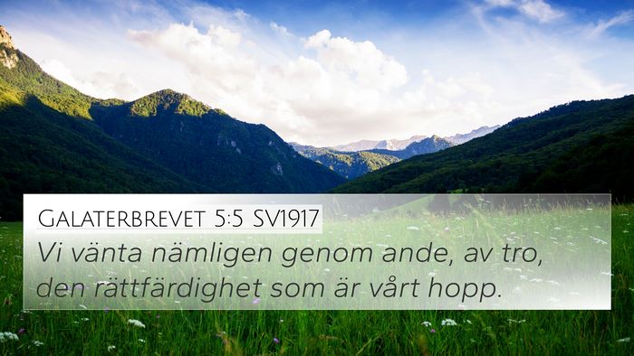 Galaterbrevet 5:5 SV1917 Bible Verse Image