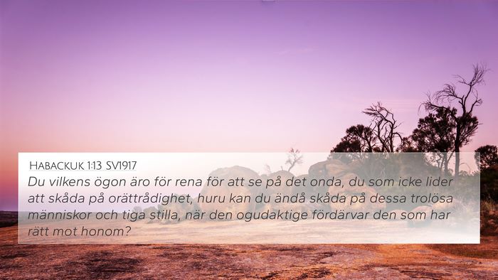 Habackuk 1:13 SV1917 Bible Verse Image
