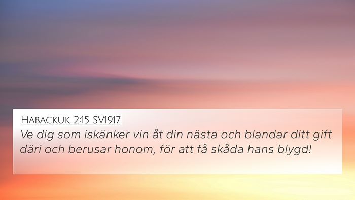 Habackuk 2:15 SV1917 Bible Verse Image