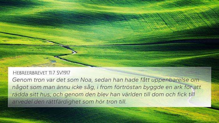 Hebreerbrevet 11:7 SV1917 Bible Verse Image