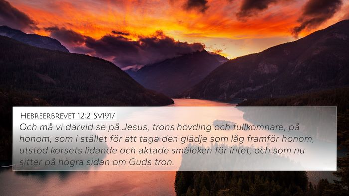 Hebreerbrevet 12:2 SV1917 Bible Verse Image