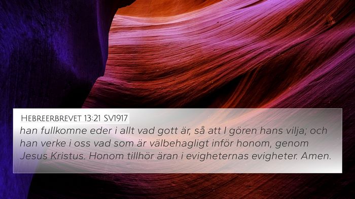 Hebreerbrevet 13:21 SV1917 Bible Verse Image