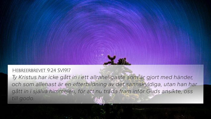 Hebreerbrevet 9:24 SV1917 Bible Verse Image