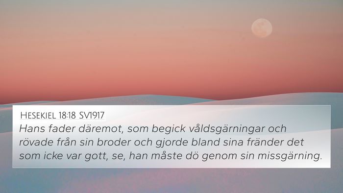 Hesekiel 18:18 SV1917 Bible Verse Image