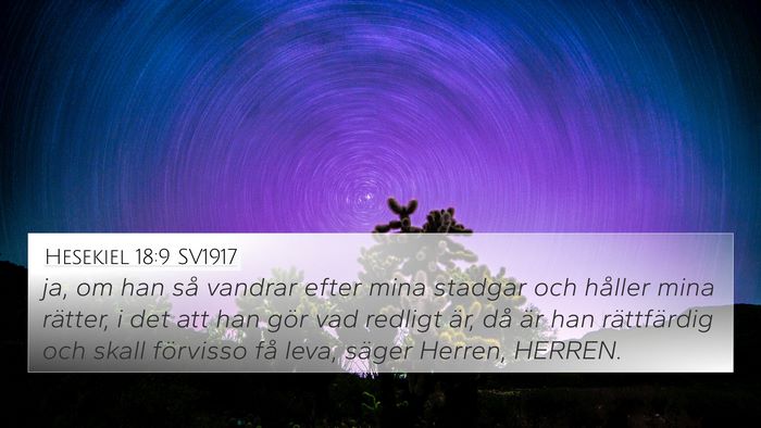 Hesekiel 18:9 SV1917 Bible Verse Image