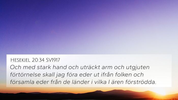 Hesekiel 20:34 SV1917 Bible Verse Image