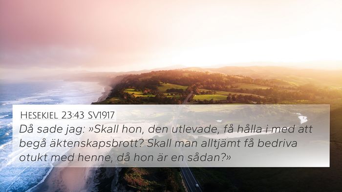 Hesekiel 23:43 SV1917 Bible Verse Image
