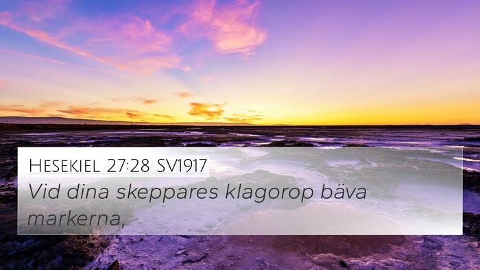 Hesekiel 27:28 SV1917 Bible Verse Image
