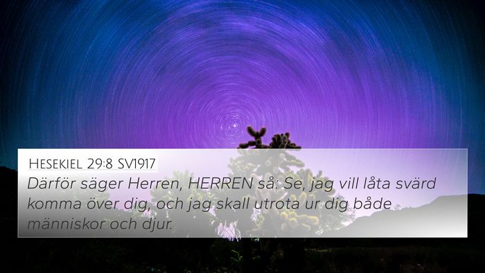 Hesekiel 29:8 SV1917 Bible Verse Image