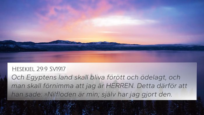 Hesekiel 29:9 SV1917 Bible Verse Image