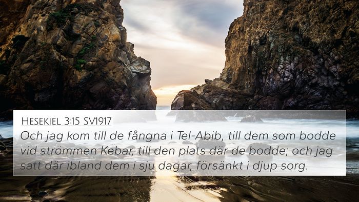 Hesekiel 3:15 SV1917 Bible Verse Image