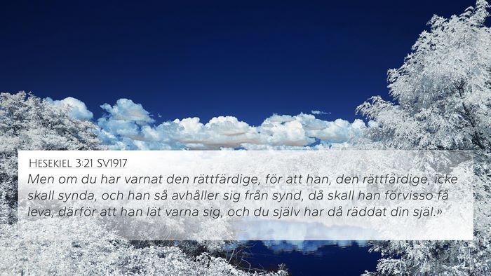 Hesekiel 3:21 SV1917 Bible Verse Image
