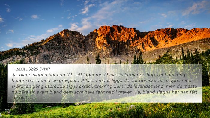 Hesekiel 32:25 SV1917 Bible Verse Image