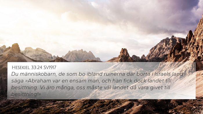 Hesekiel 33:24 SV1917 Bible Verse Image