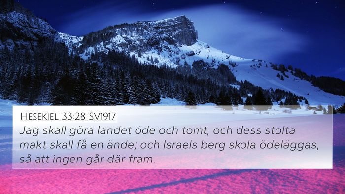 Hesekiel 33:28 SV1917 Bible Verse Image