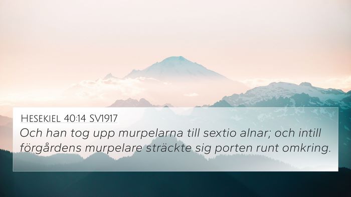 Hesekiel 40:14 SV1917 Bible Verse Image