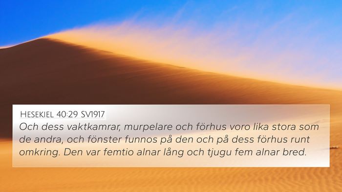 Hesekiel 40:29 SV1917 Bible Verse Image
