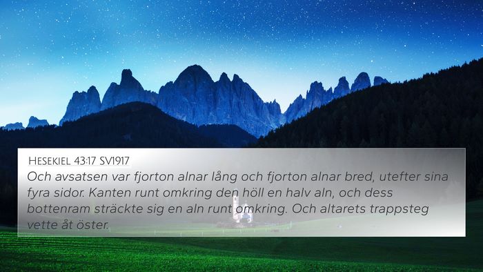 Hesekiel 43:17 SV1917 Bible Verse Image