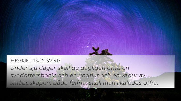 Hesekiel 43:25 SV1917 Bible Verse Image