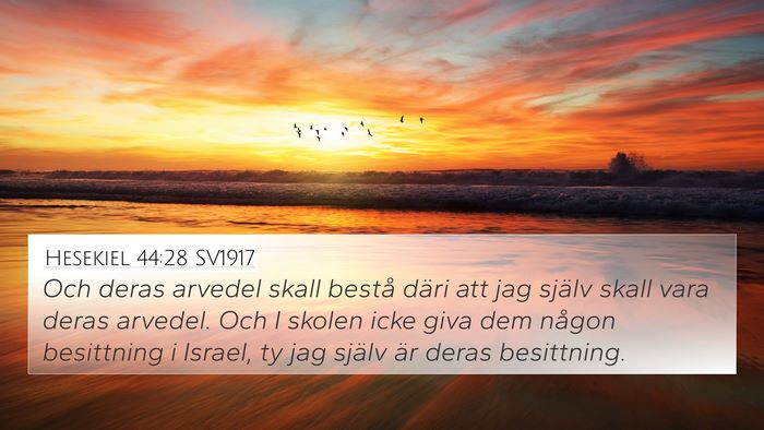 Hesekiel 44:28 SV1917 Bible Verse Image