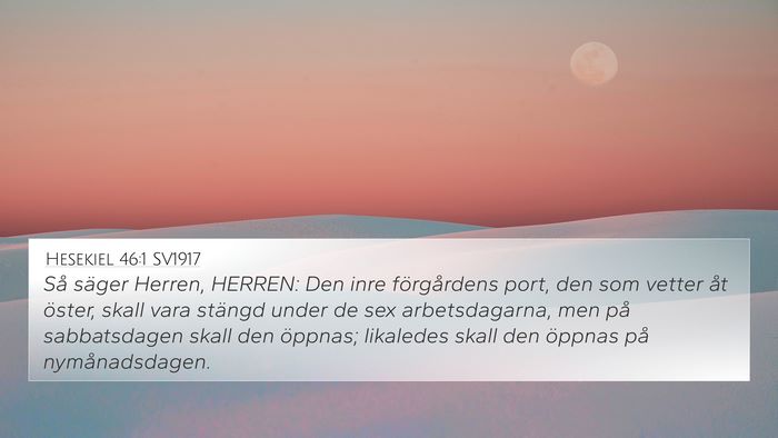 Hesekiel 46:1 SV1917 Bible Verse Image