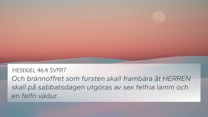 Hesekiel 46:4 SV1917 Bible Verse Image