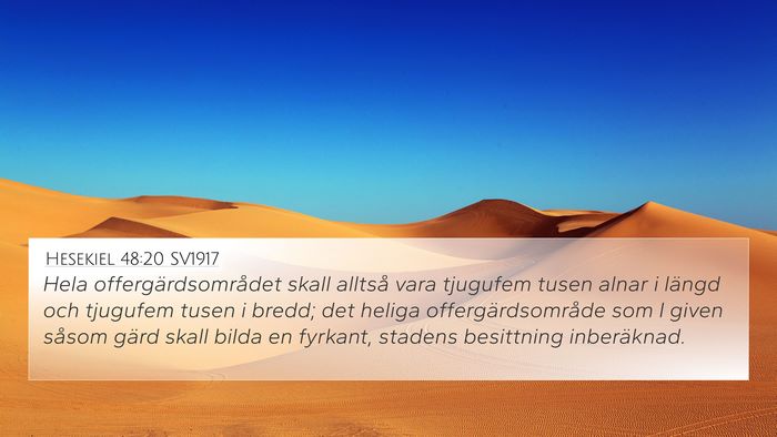 Hesekiel 48:20 SV1917 Bible Verse Image