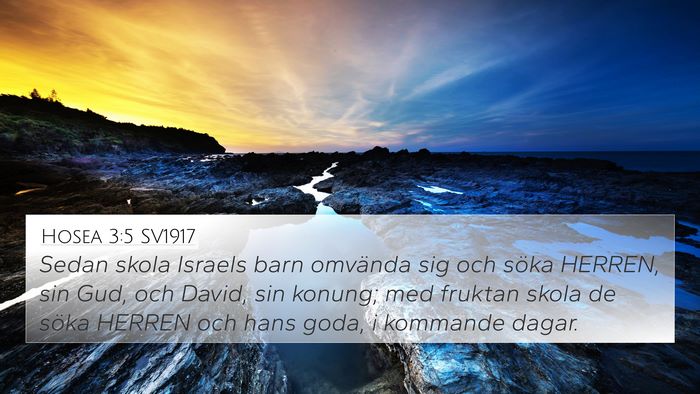 Hosea 3:5 SV1917 Bible Verse Image