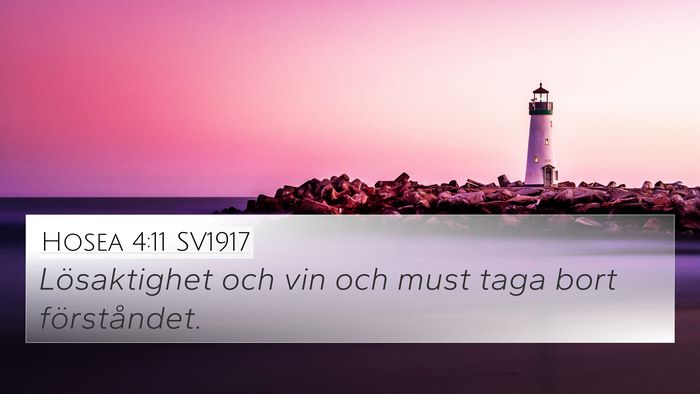 Hosea 4:11 SV1917 Bible Verse Image