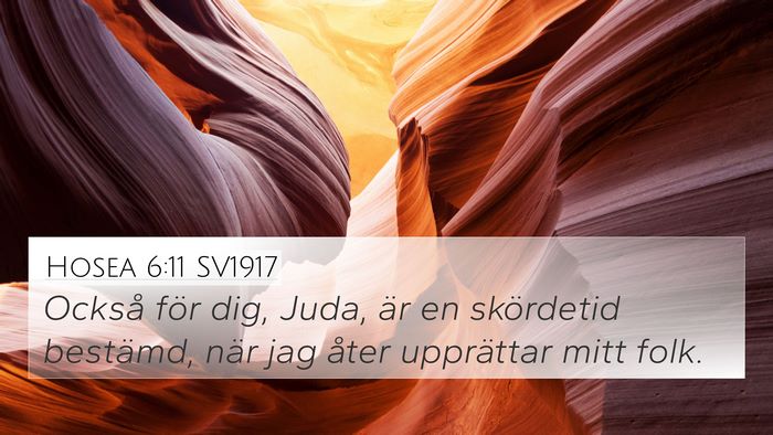 Hosea 6:11 SV1917 4K Wallpaper - Också för dig, Juda, är en skördetid - 4K Wallpaper Bible Verse