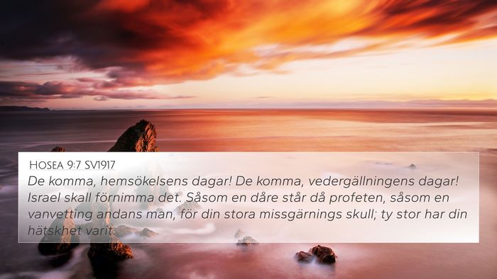 Hosea 9:7 SV1917 Bible Verse Image