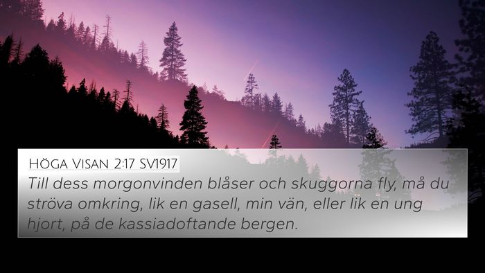 Höga Visan 2:17 SV1917 Bible Verse Image