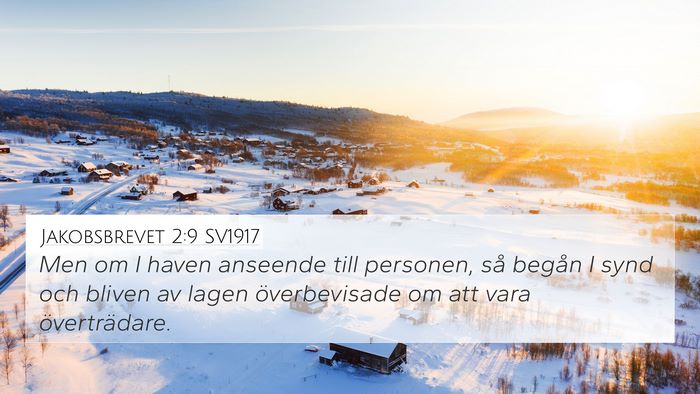 Jakobsbrevet 2:9 SV1917 Bible Verse Image