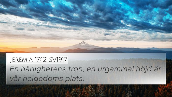 Jeremia 17:12 SV1917 Bible Verse Image