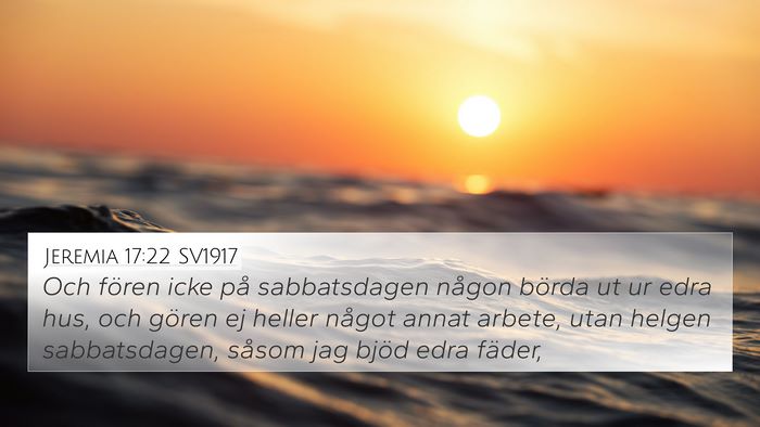Jeremia 17:22 SV1917 Bible Verse Image