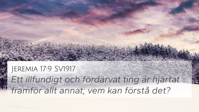 Jeremia 17:9 SV1917 Bible Verse Image