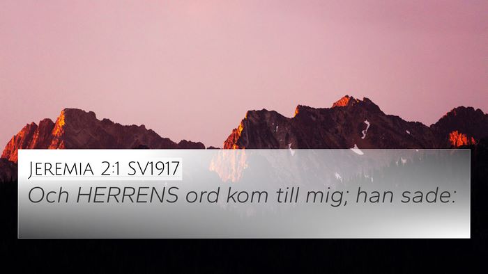 Jeremia 2:1 SV1917 Bible Verse Image