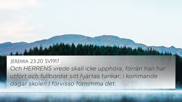 Jeremia 23:20 SV1917 Bible Verse Image
