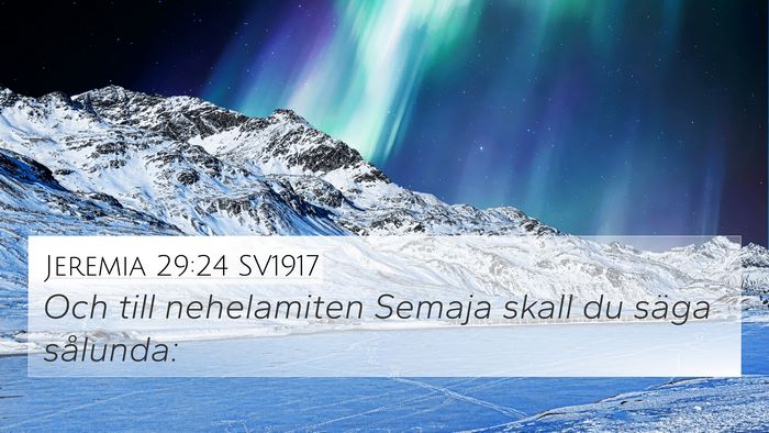 Jeremia 29:24 SV1917 Bible Verse Image