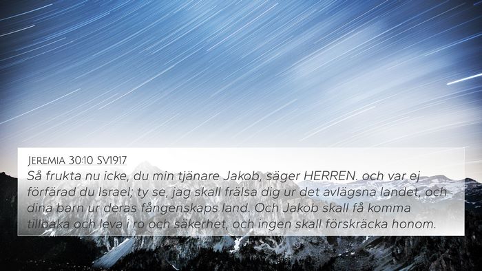 Jeremia 30:10 SV1917 Bible Verse Image